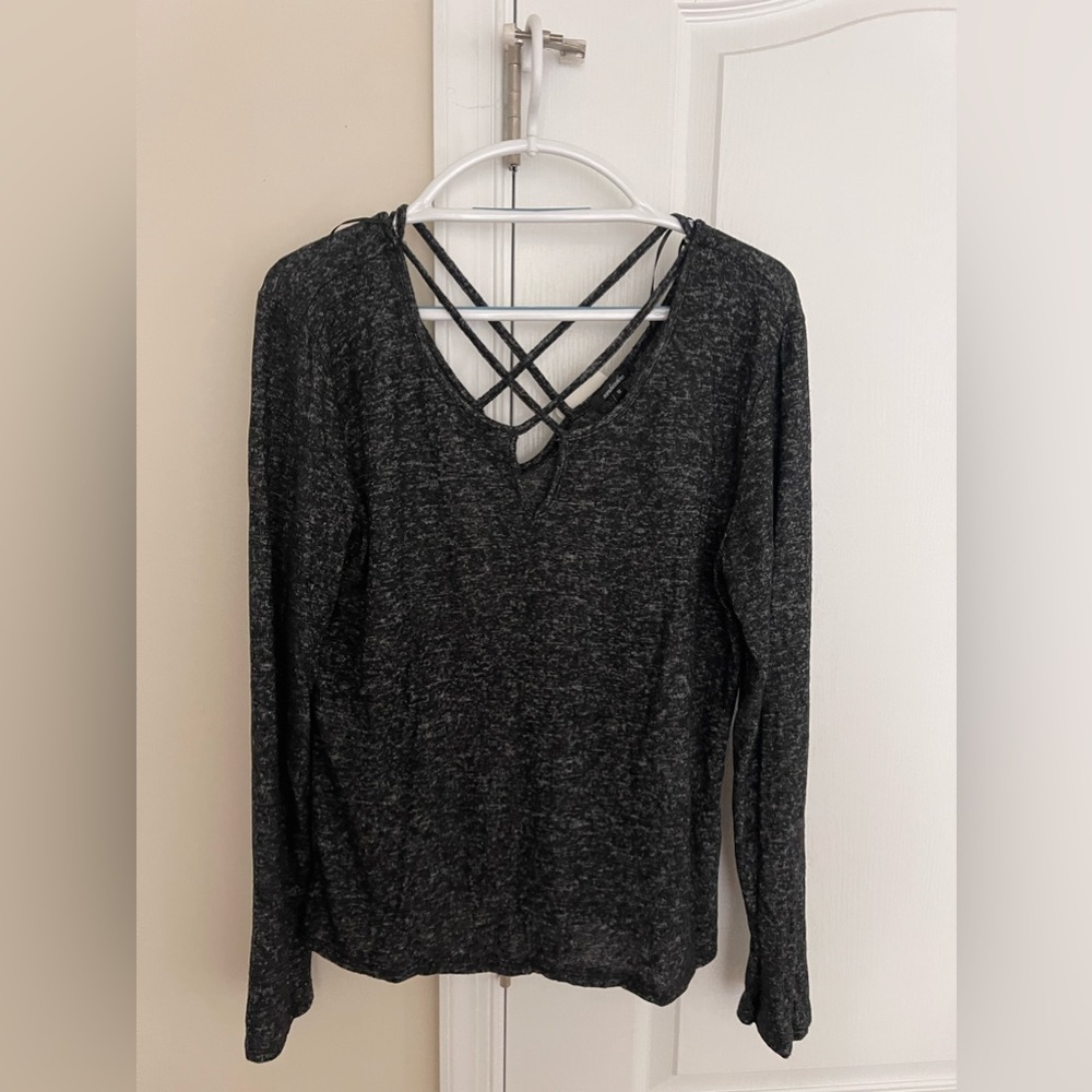 Black top with cross design